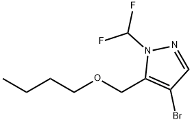 4-bromo-5-(butoxymethyl)-1-(difluoromethyl)-1H-pyrazole Structure