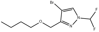 4-bromo-3-(butoxymethyl)-1-(difluoromethyl)-1H-pyrazole Structure