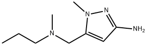 1-methyl-5-{[methyl(propyl)amino]methyl}-1H-pyrazol-3-amine Structure