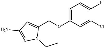 5-[(3-chloro-4-fluorophenoxy)methyl]-1-ethyl-1H-pyrazol-3-amine Structure