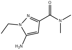 5-amino-1-ethyl-N,N-dimethyl-1H-pyrazole-3-carboxamide 구조식 이미지