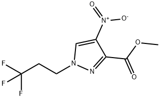 methyl 4-nitro-1-(3,3,3-trifluoropropyl)-1H-pyrazole-3-carboxylate Structure