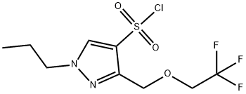 1-propyl-3-[(2,2,2-trifluoroethoxy)methyl]-1H-pyrazole-4-sulfonyl chloride Structure