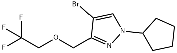 4-bromo-1-cyclopentyl-3-[(2,2,2-trifluoroethoxy)methyl]-1H-pyrazole Structure