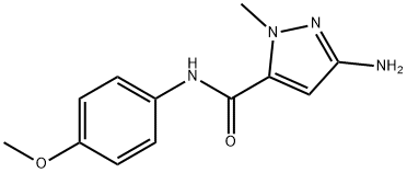 3-amino-N-(4-methoxyphenyl)-1-methyl-1H-pyrazole-5-carboxamide Structure