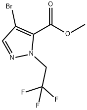 methyl 4-bromo-1-(2,2,2-trifluoroethyl)-1H-pyrazole-5-carboxylate Structure