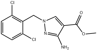 methyl 3-amino-1-(2,6-dichlorobenzyl)-1H-pyrazole-4-carboxylate Structure