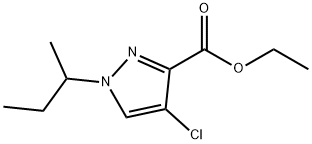 ethyl 1-sec-butyl-4-chloro-1H-pyrazole-3-carboxylate Structure