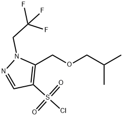 5-(isobutoxymethyl)-1-(2,2,2-trifluoroethyl)-1H-pyrazole-4-sulfonyl chloride Structure