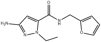 3-amino-1-ethyl-N-(2-furylmethyl)-1H-pyrazole-5-carboxamide Structure