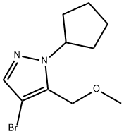 4-bromo-1-cyclopentyl-5-(methoxymethyl)-1H-pyrazole Structure