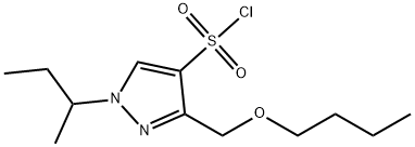 3-(butoxymethyl)-1-sec-butyl-1H-pyrazole-4-sulfonyl chloride Structure