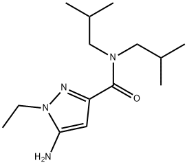 5-amino-1-ethyl-N,N-diisobutyl-1H-pyrazole-3-carboxamide 구조식 이미지