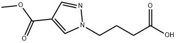 4-[4-(methoxycarbonyl)-1H-pyrazol-1-yl]butanoic acid Structure