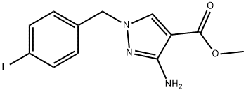 methyl 3-amino-1-(4-fluorobenzyl)-1H-pyrazole-4-carboxylate Structure