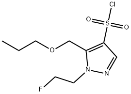 1-(2-fluoroethyl)-5-(propoxymethyl)-1H-pyrazole-4-sulfonyl chloride Structure