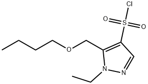 5-(butoxymethyl)-1-ethyl-1H-pyrazole-4-sulfonyl chloride Structure