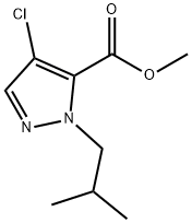 methyl 4-chloro-1-isobutyl-1H-pyrazole-5-carboxylate Structure