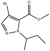 methyl 4-bromo-1-sec-butyl-1H-pyrazole-5-carboxylate Structure