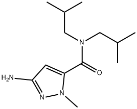 3-amino-N,N-diisobutyl-1-methyl-1H-pyrazole-5-carboxamide Structure