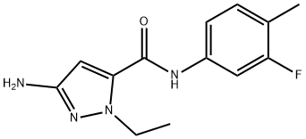 3-amino-1-ethyl-N-(3-fluoro-4-methylphenyl)-1H-pyrazole-5-carboxamide Structure