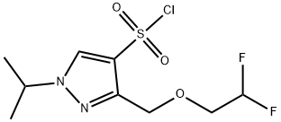 3-[(2,2-difluoroethoxy)methyl]-1-isopropyl-1H-pyrazole-4-sulfonyl chloride 구조식 이미지