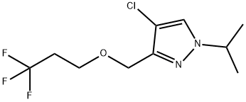 4-chloro-1-isopropyl-3-[(3,3,3-trifluoropropoxy)methyl]-1H-pyrazole Structure