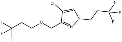 4-chloro-3-[(3,3,3-trifluoropropoxy)methyl]-1-(3,3,3-trifluoropropyl)-1H-pyrazole 구조식 이미지