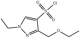 3-(ethoxymethyl)-1-ethyl-1H-pyrazole-4-sulfonyl chloride Structure