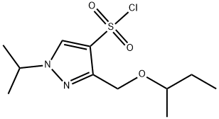 3-(sec-butoxymethyl)-1-isopropyl-1H-pyrazole-4-sulfonyl chloride Structure