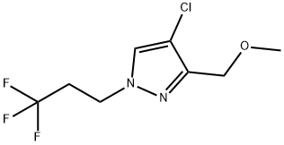 4-chloro-3-(methoxymethyl)-1-(3,3,3-trifluoropropyl)-1H-pyrazole Structure