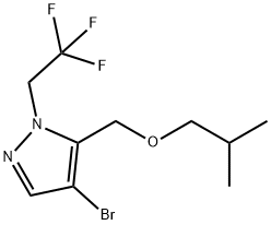 4-bromo-5-(isobutoxymethyl)-1-(2,2,2-trifluoroethyl)-1H-pyrazole Structure