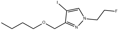 3-(butoxymethyl)-1-(2-fluoroethyl)-4-iodo-1H-pyrazole Structure