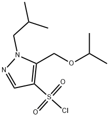 1-isobutyl-5-(isopropoxymethyl)-1H-pyrazole-4-sulfonyl chloride Structure