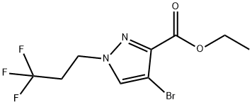 ethyl 4-bromo-1-(3,3,3-trifluoropropyl)-1H-pyrazole-3-carboxylate 구조식 이미지