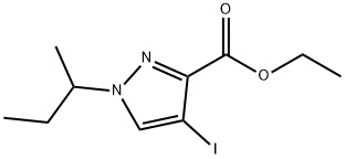ethyl 1-sec-butyl-4-iodo-1H-pyrazole-3-carboxylate Structure
