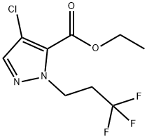 ethyl 4-chloro-1-(3,3,3-trifluoropropyl)-1H-pyrazole-5-carboxylate 구조식 이미지