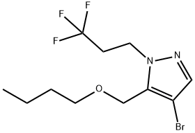 4-bromo-5-(butoxymethyl)-1-(3,3,3-trifluoropropyl)-1H-pyrazole Structure