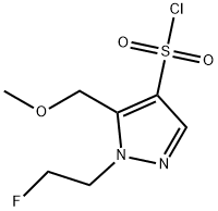 1-(2-fluoroethyl)-5-(methoxymethyl)-1H-pyrazole-4-sulfonyl chloride Structure