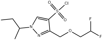 1-sec-butyl-3-[(2,2-difluoroethoxy)methyl]-1H-pyrazole-4-sulfonyl chloride 구조식 이미지