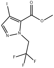 methyl 4-iodo-1-(2,2,2-trifluoroethyl)-1H-pyrazole-5-carboxylate Structure