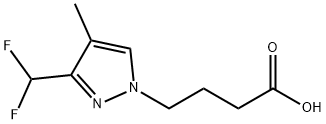 4-[3-(difluoromethyl)-4-methyl-1H-pyrazol-1-yl]butanoic acid Structure