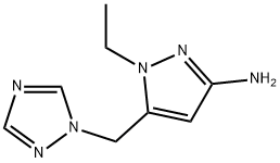 1-ethyl-5-(1H-1,2,4-triazol-1-ylmethyl)-1H-pyrazol-3-amine Structure