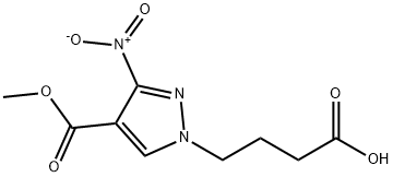 4-[4-(methoxycarbonyl)-3-nitro-1H-pyrazol-1-yl]butanoic acid 구조식 이미지