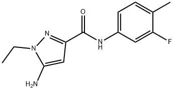 5-amino-1-ethyl-N-(3-fluoro-4-methylphenyl)-1H-pyrazole-3-carboxamide Structure