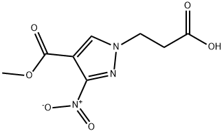 3-[4-(methoxycarbonyl)-3-nitro-1H-pyrazol-1-yl]propanoic acid Structure