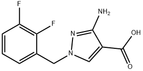 3-amino-1-(2,3-difluorobenzyl)-1H-pyrazole-4-carboxylic acid Structure