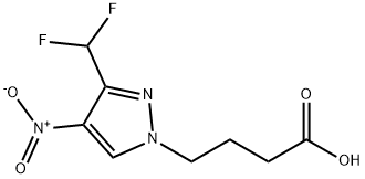 4-[3-(difluoromethyl)-4-nitro-1H-pyrazol-1-yl]butanoic acid Structure