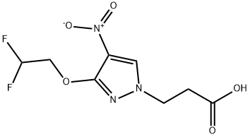 3-[3-(2,2-difluoroethoxy)-4-nitro-1H-pyrazol-1-yl]propanoic acid Structure