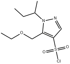 1-sec-butyl-5-(ethoxymethyl)-1H-pyrazole-4-sulfonyl chloride Structure